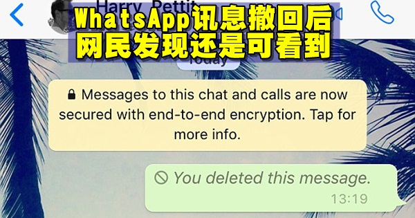 怎么样才能看到WhatsApp被对方撤回去信息？